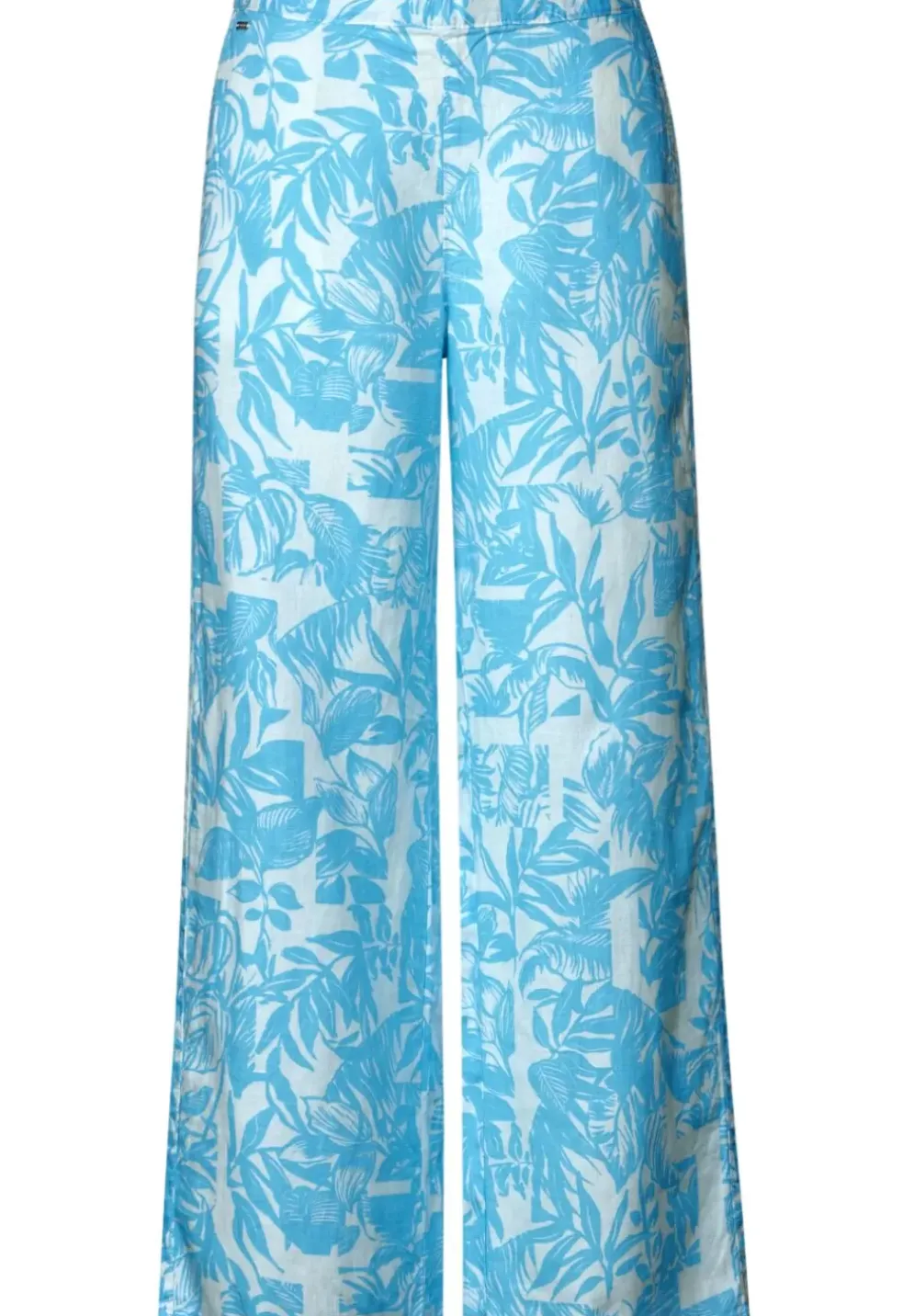 Loose Fit Print Leinenhose
