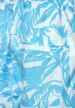 Loose Fit Print Leinenhose