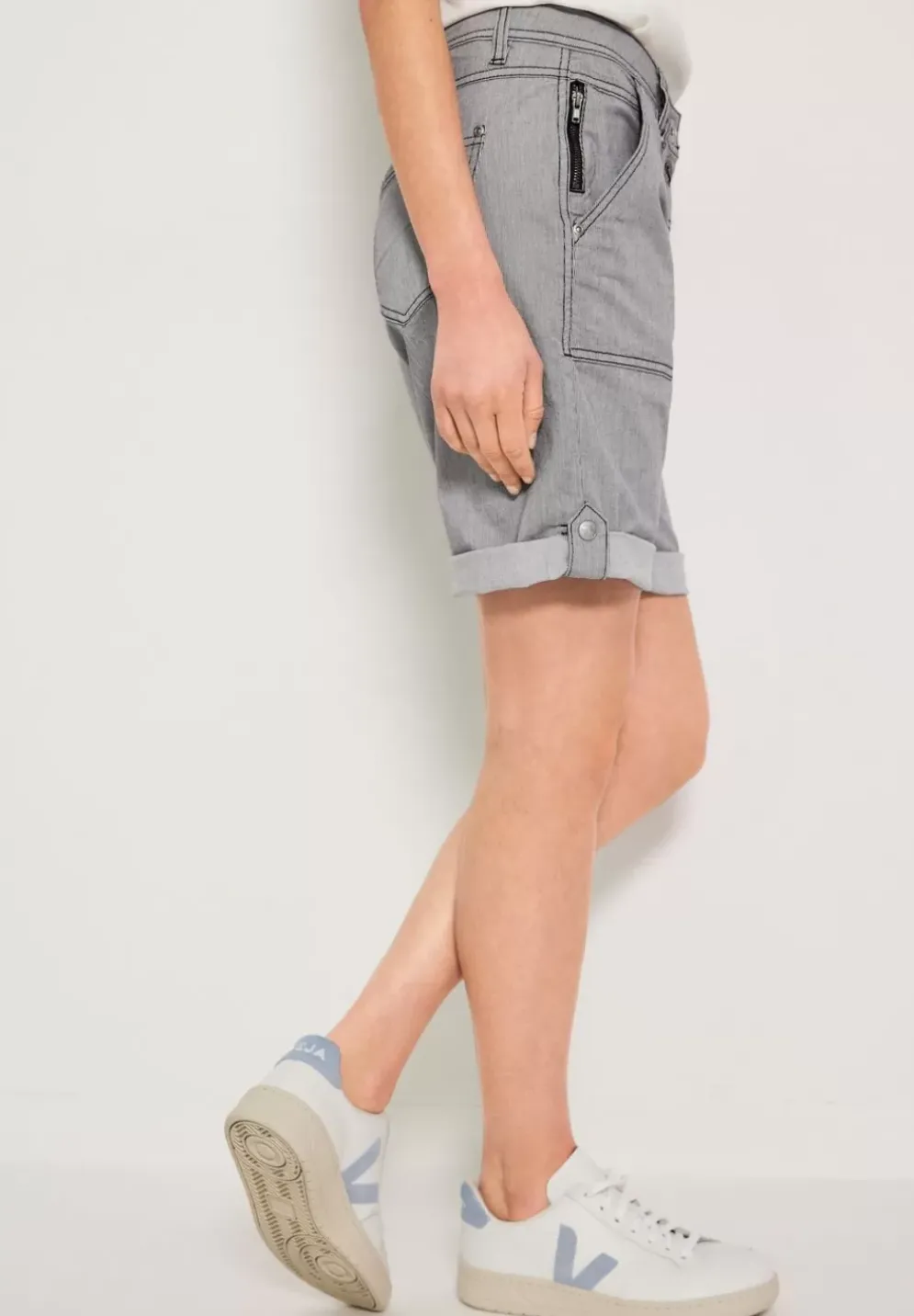 Loose Fit Streifenshorts