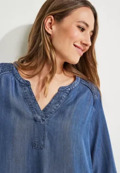 Lyocell Kleid Mit Stickerei