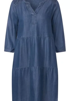 Lyocell Kleid Mit Stickerei