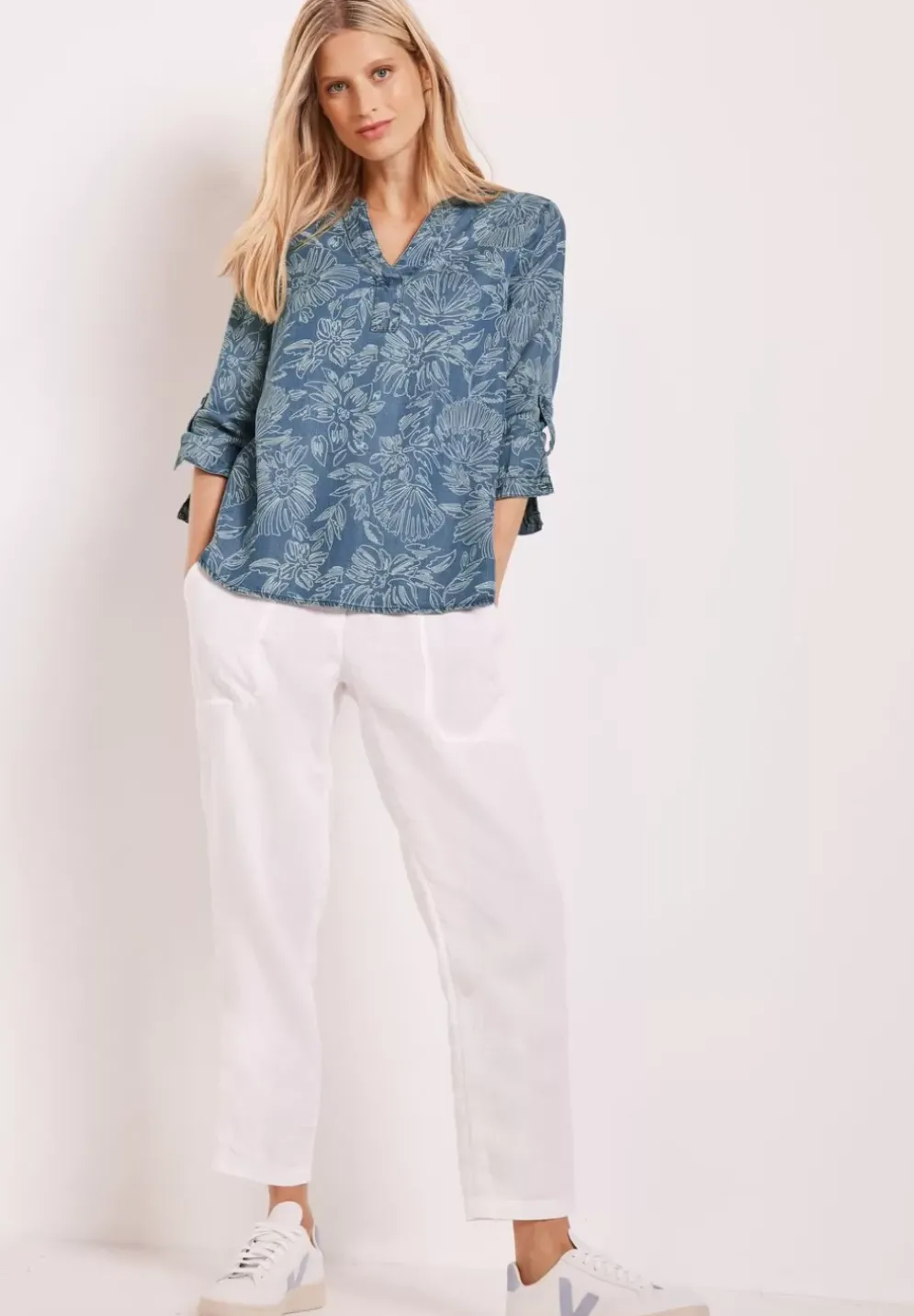 Lyocellbluse Mit Blumenprint