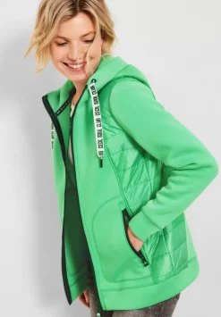 Materialmix Jacke Mit Zipper