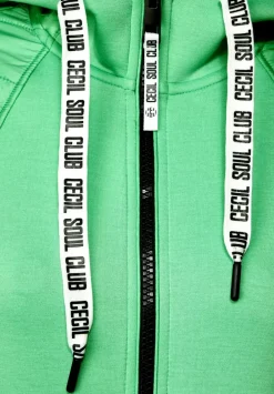 Materialmix Jacke Mit Zipper