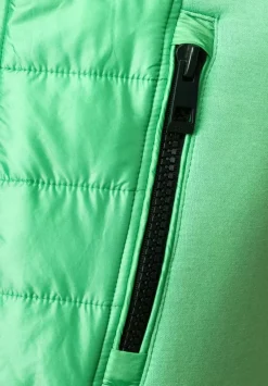 Materialmix Jacke Mit Zipper