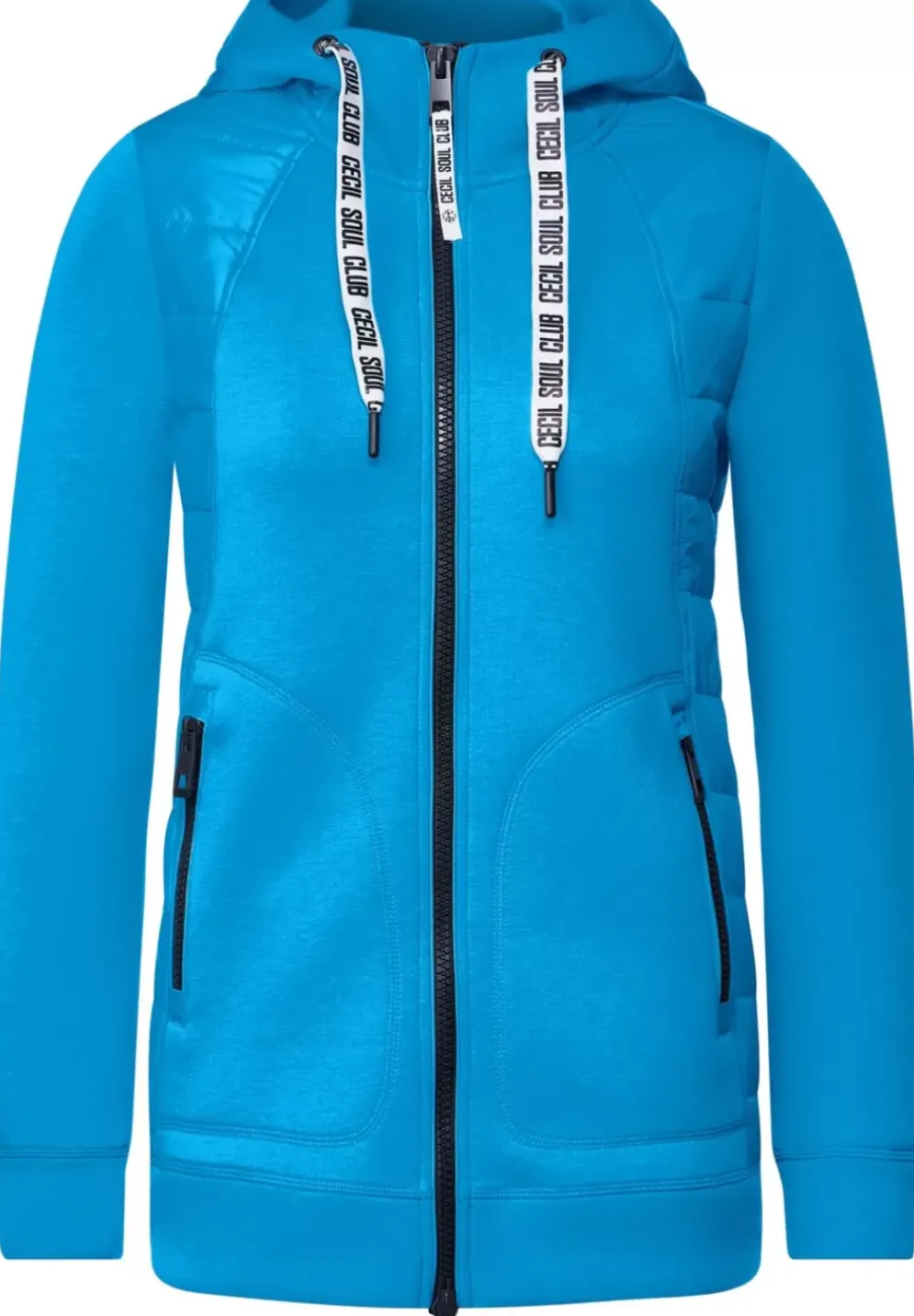 Materialmix Jacke Mit Zipper