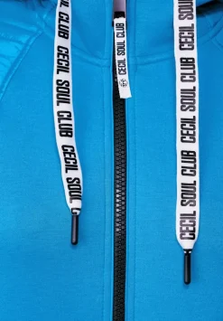 Materialmix Jacke Mit Zipper