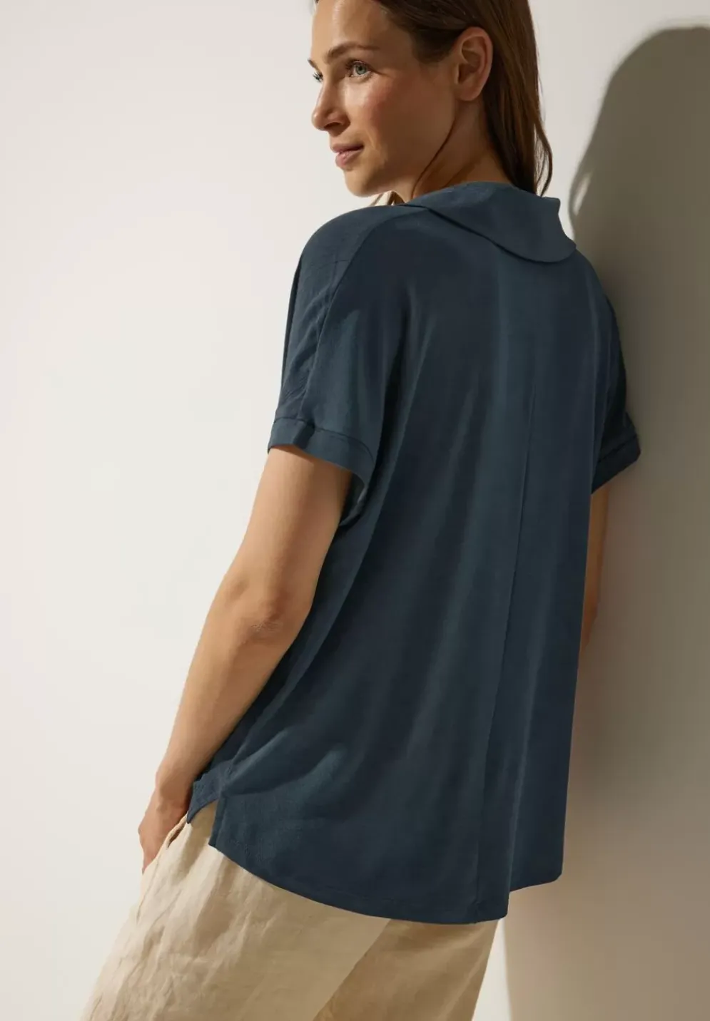 Materialmix Poloshirt