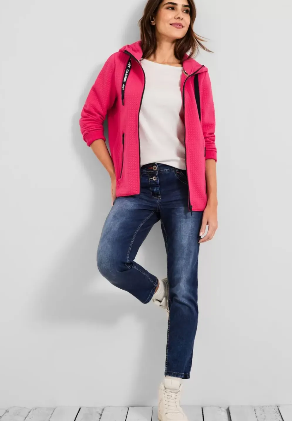 Materialmix Sweatjacke