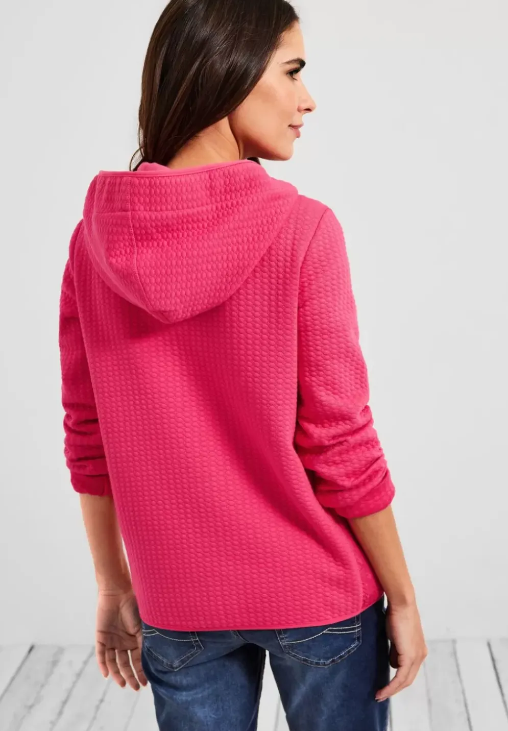 Materialmix Sweatjacke