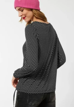 Materialmixshirt Mit Print