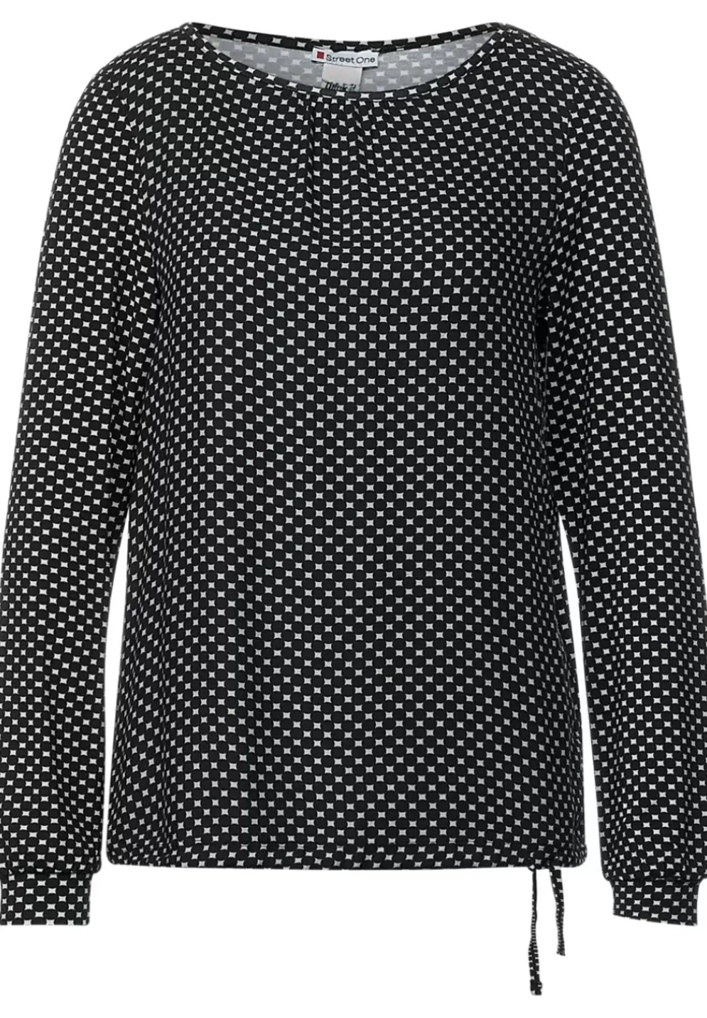 Materialmixshirt Mit Print