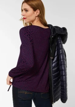 Materialmixshirt Mit Print