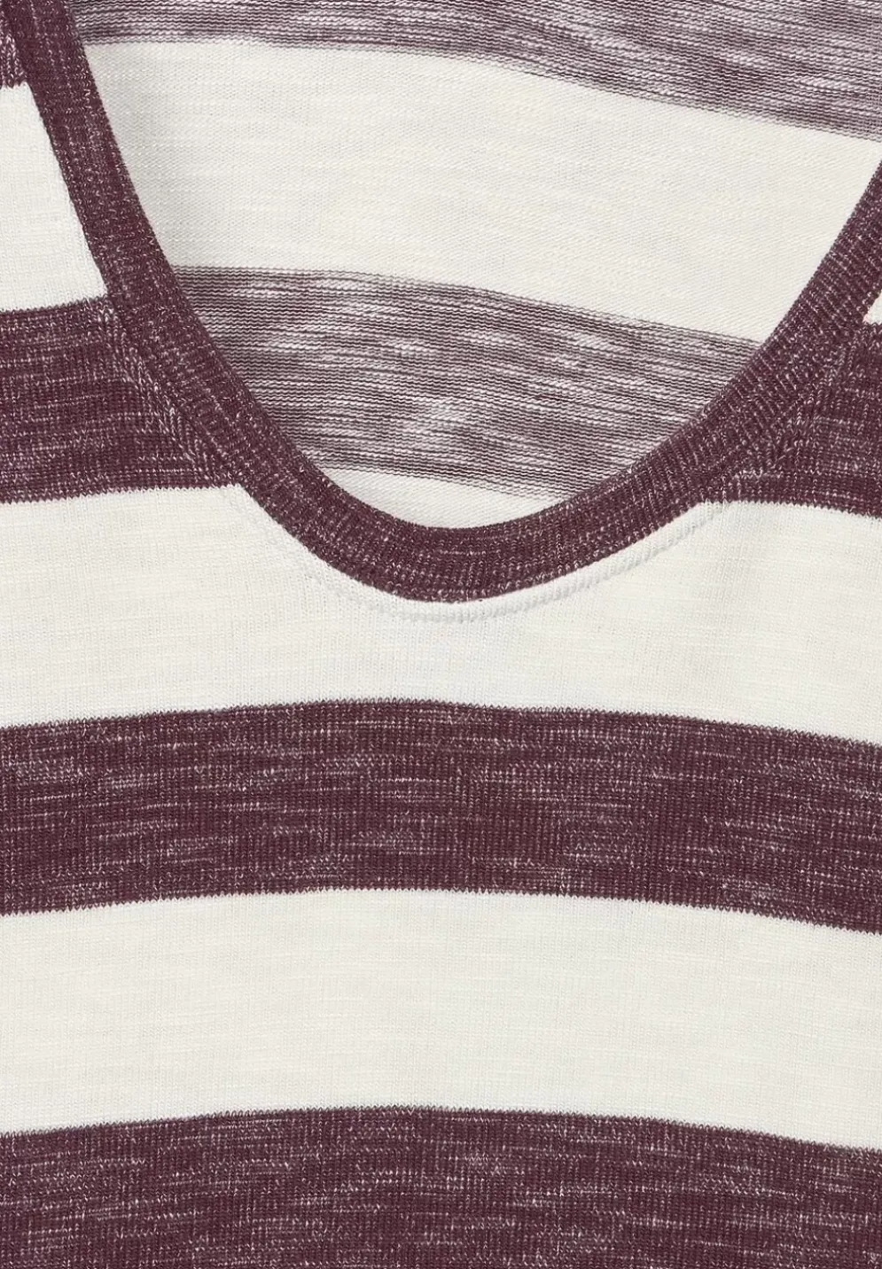 Melange T-Shirt Mit Streifen