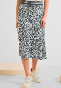 Midi Jerseyrock Mit Print