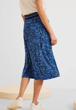 Midi Jerseyrock Mit Print