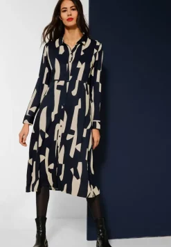 Midi Kleid Mit Print