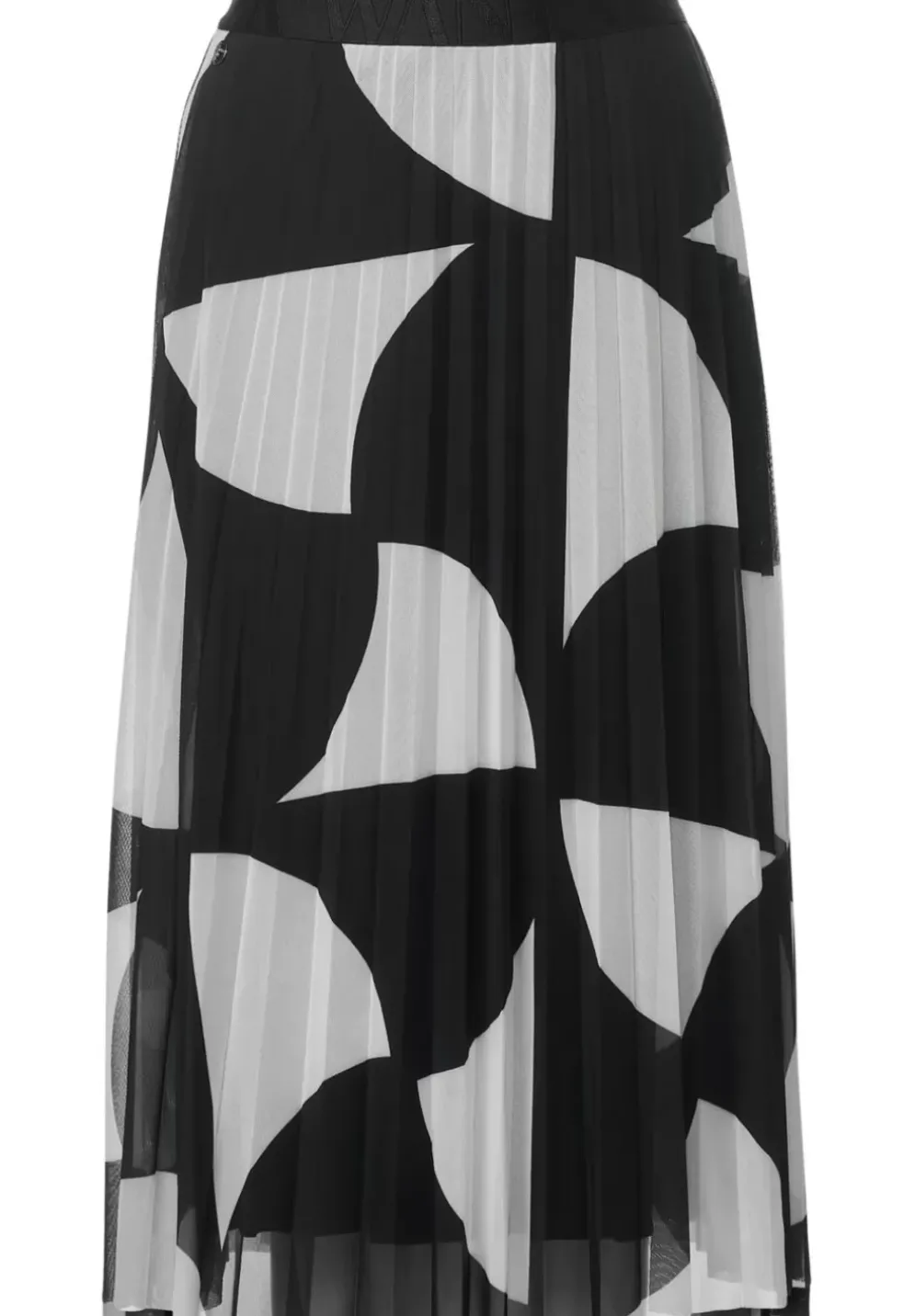 Midi Mesh Plissee Rock