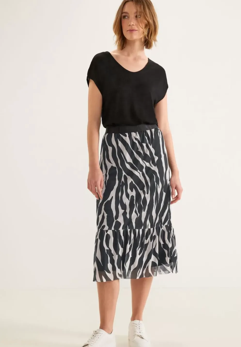 Midi Mesh Volant Rock