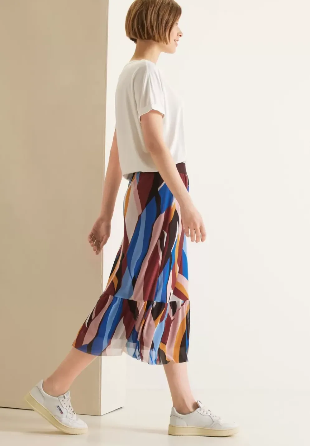 Midi Mesh Volant Rock