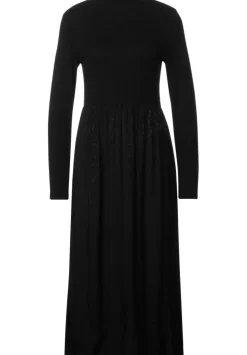 Midikleid Im Materialmix