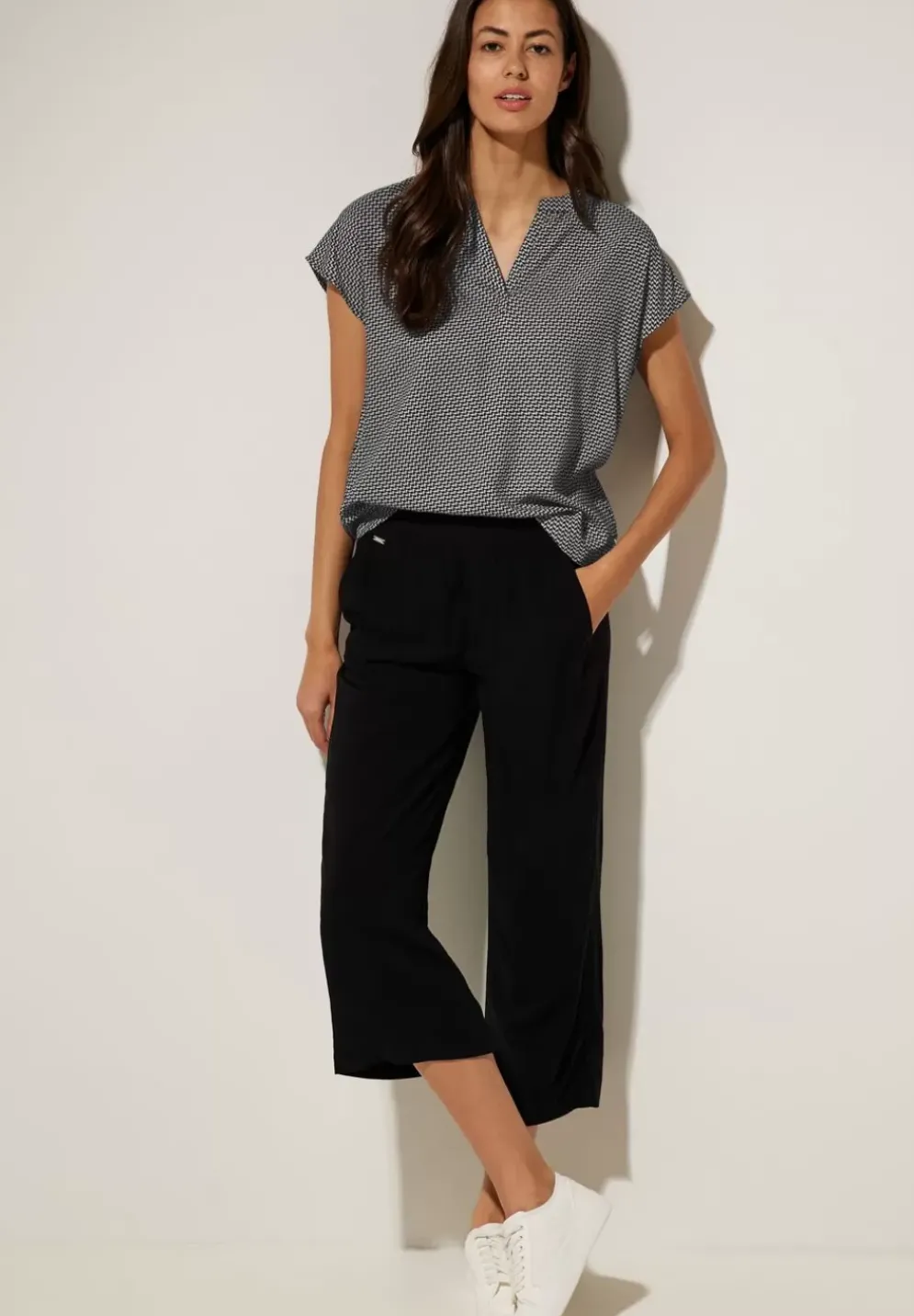 Minimalprint Blusenshirt