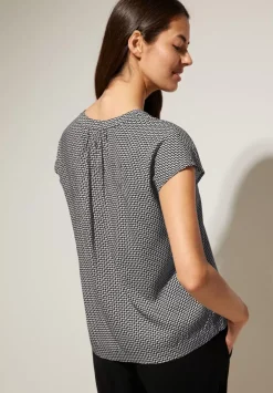 Minimalprint Blusenshirt