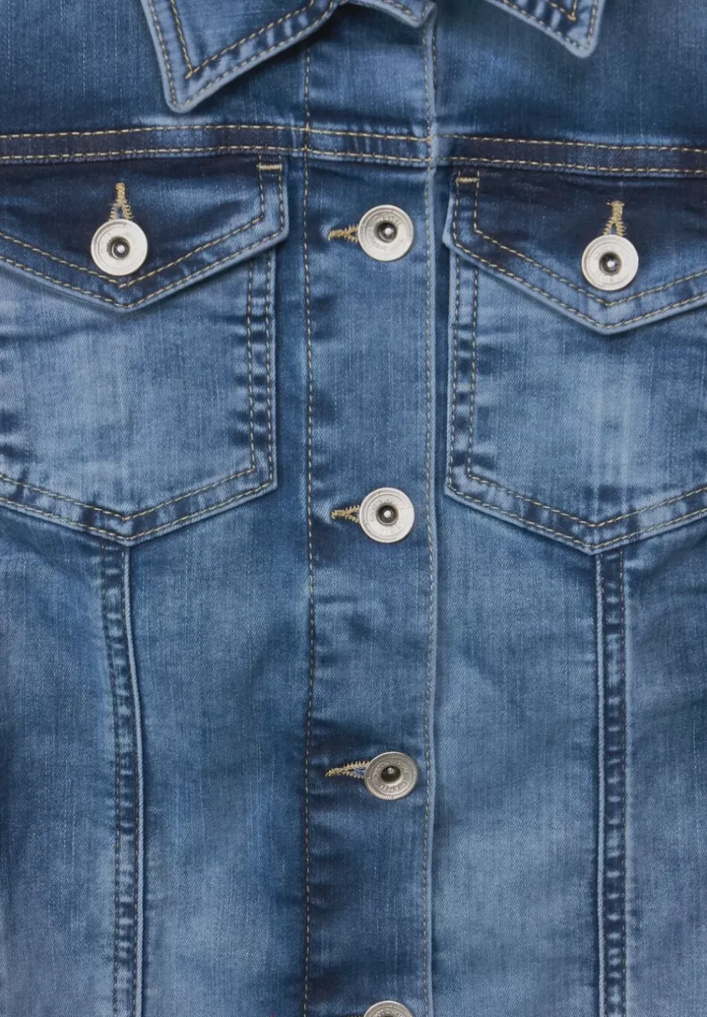 Mittelblaue Jeansweste
