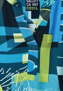 Multicolor Print Kleid