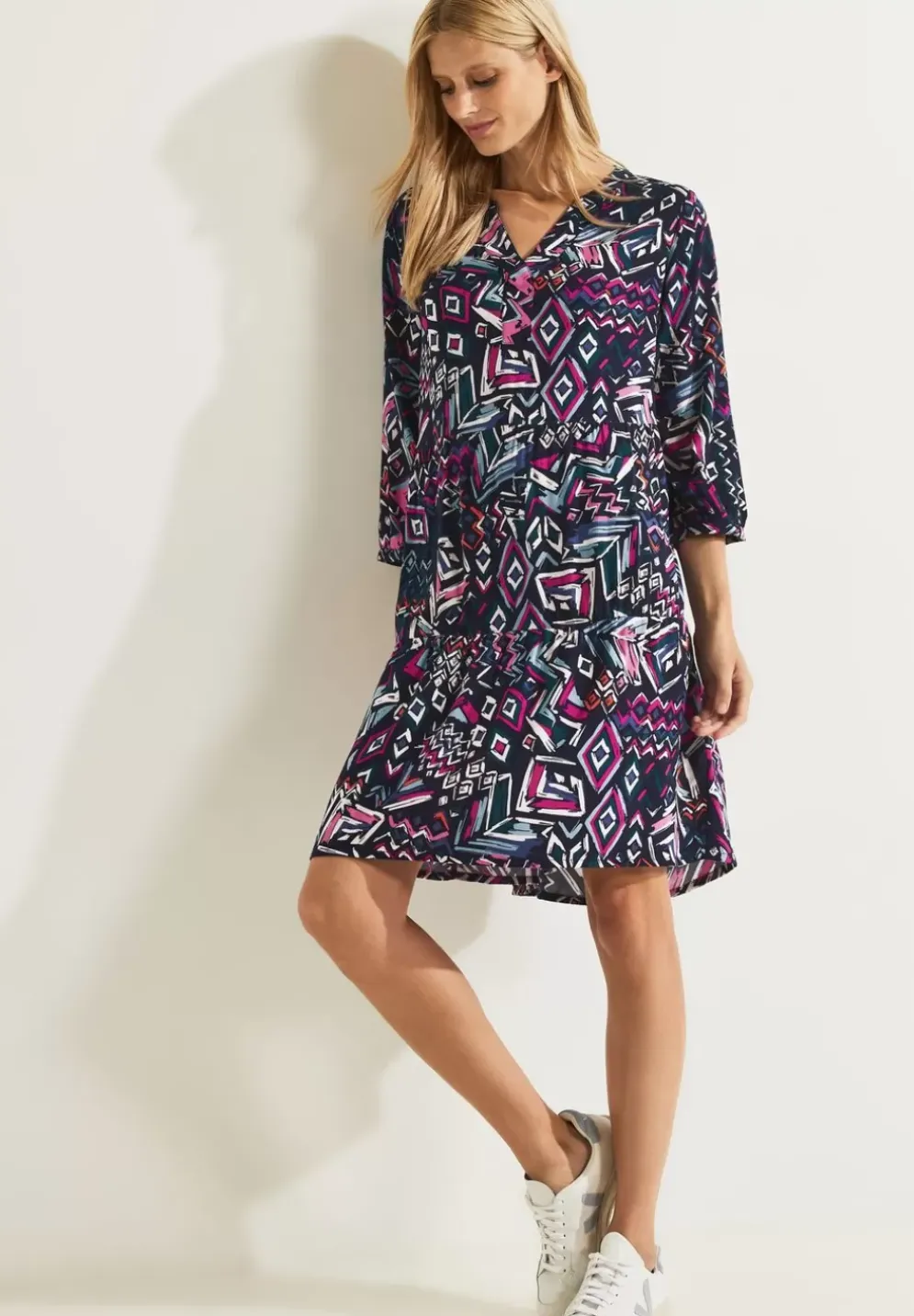 Multicolor Printkleid