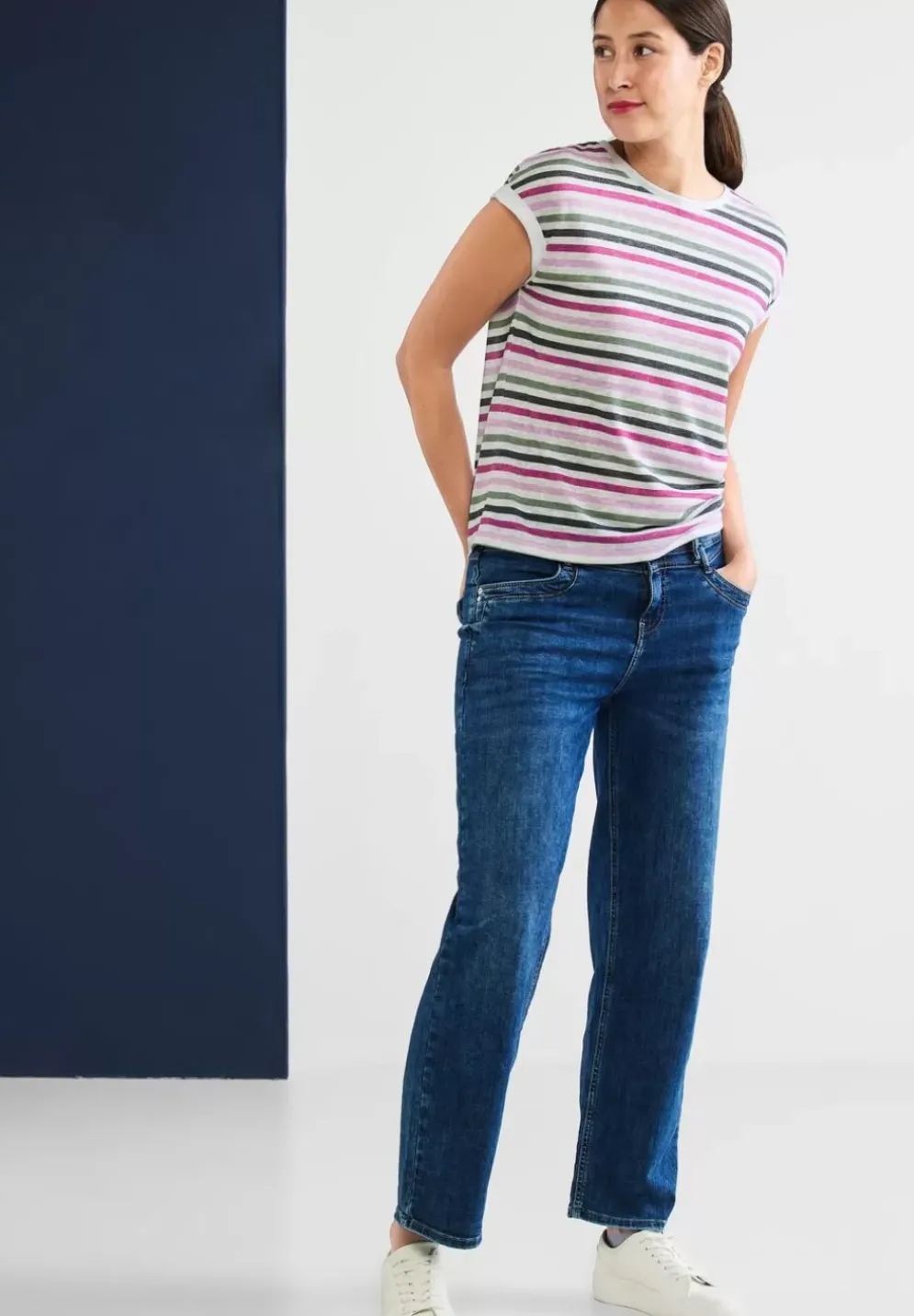 Multicolor Streifen T-Shirt