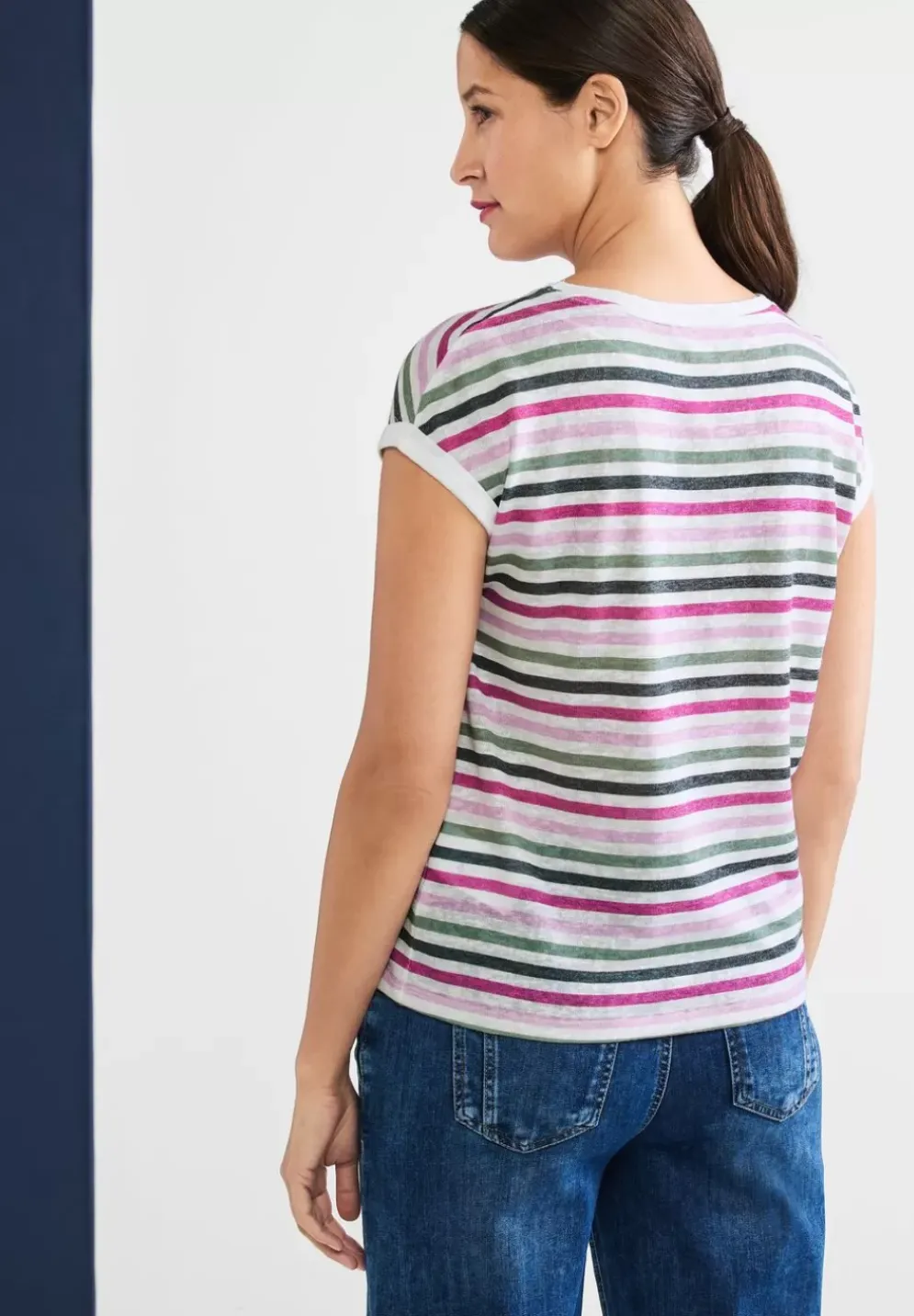 Multicolor Streifen T-Shirt