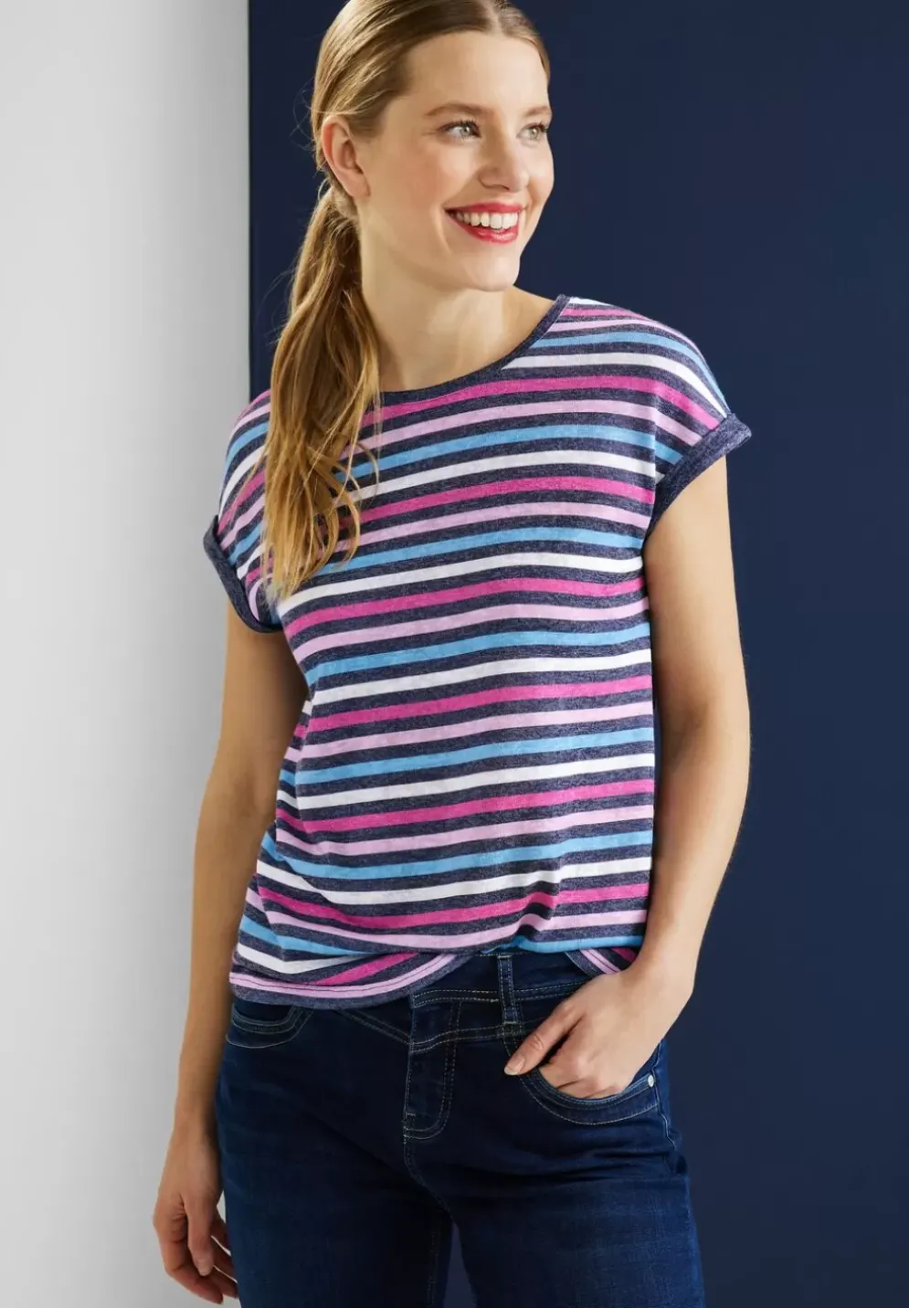 Multicolor Streifen T-Shirt