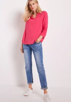 Musselin Bluse Mit 3/4 Armel