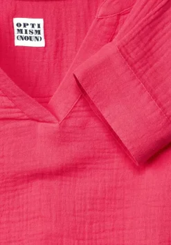Musselin Bluse Mit 3/4 Armel