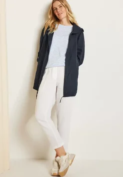 Offene Leinen Longjacke