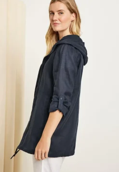 Offene Leinen Longjacke