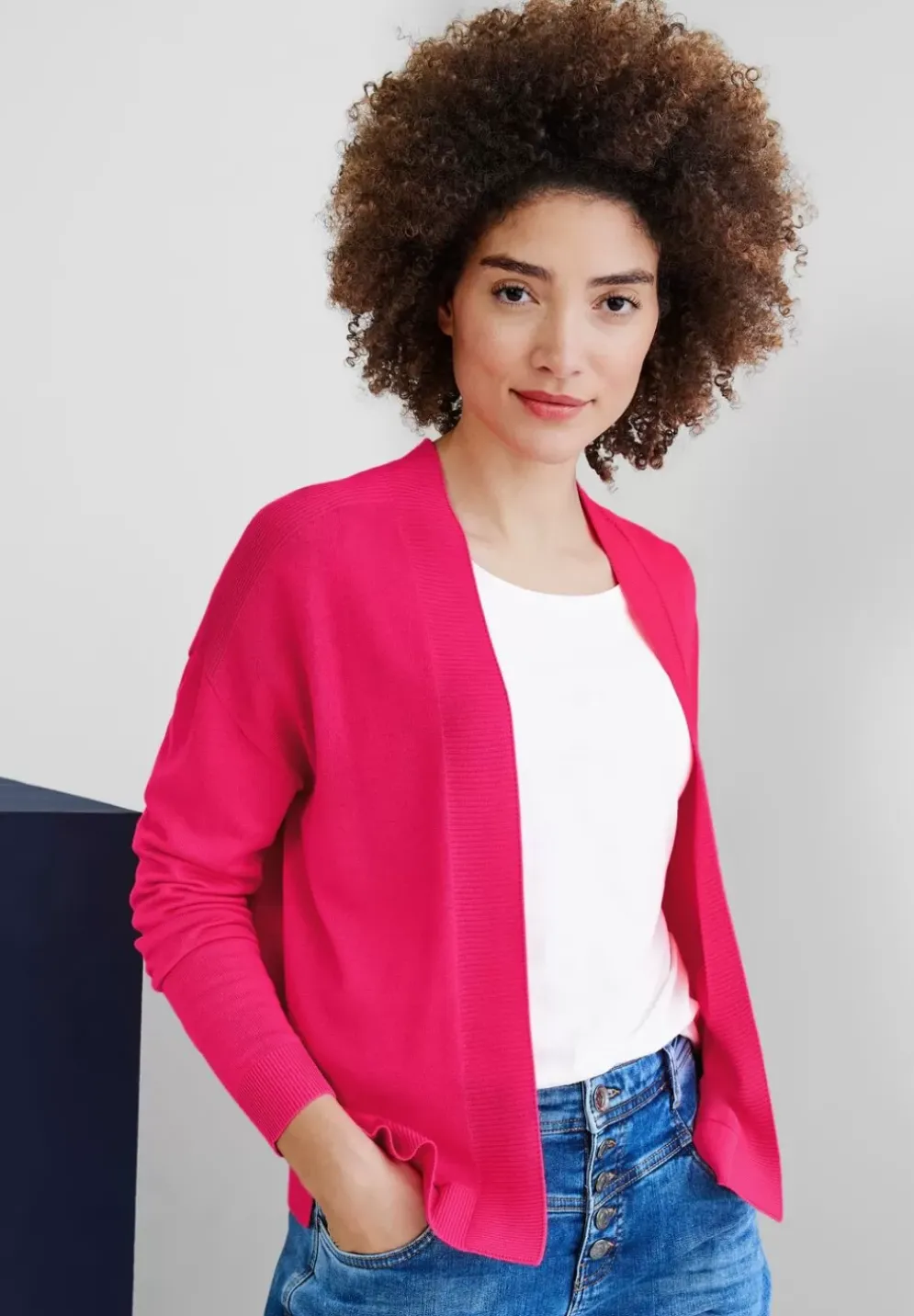 Offener Cardigan In Unifarbe