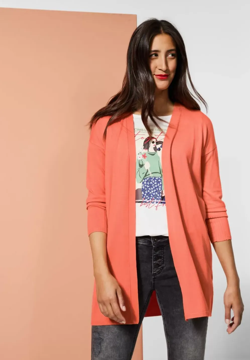 Offener Long Cardigan