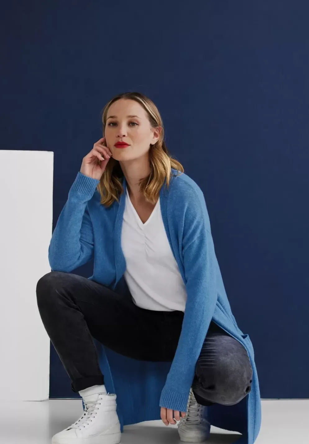 Offener Long Cardigan