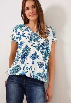Ornament Print Bluse