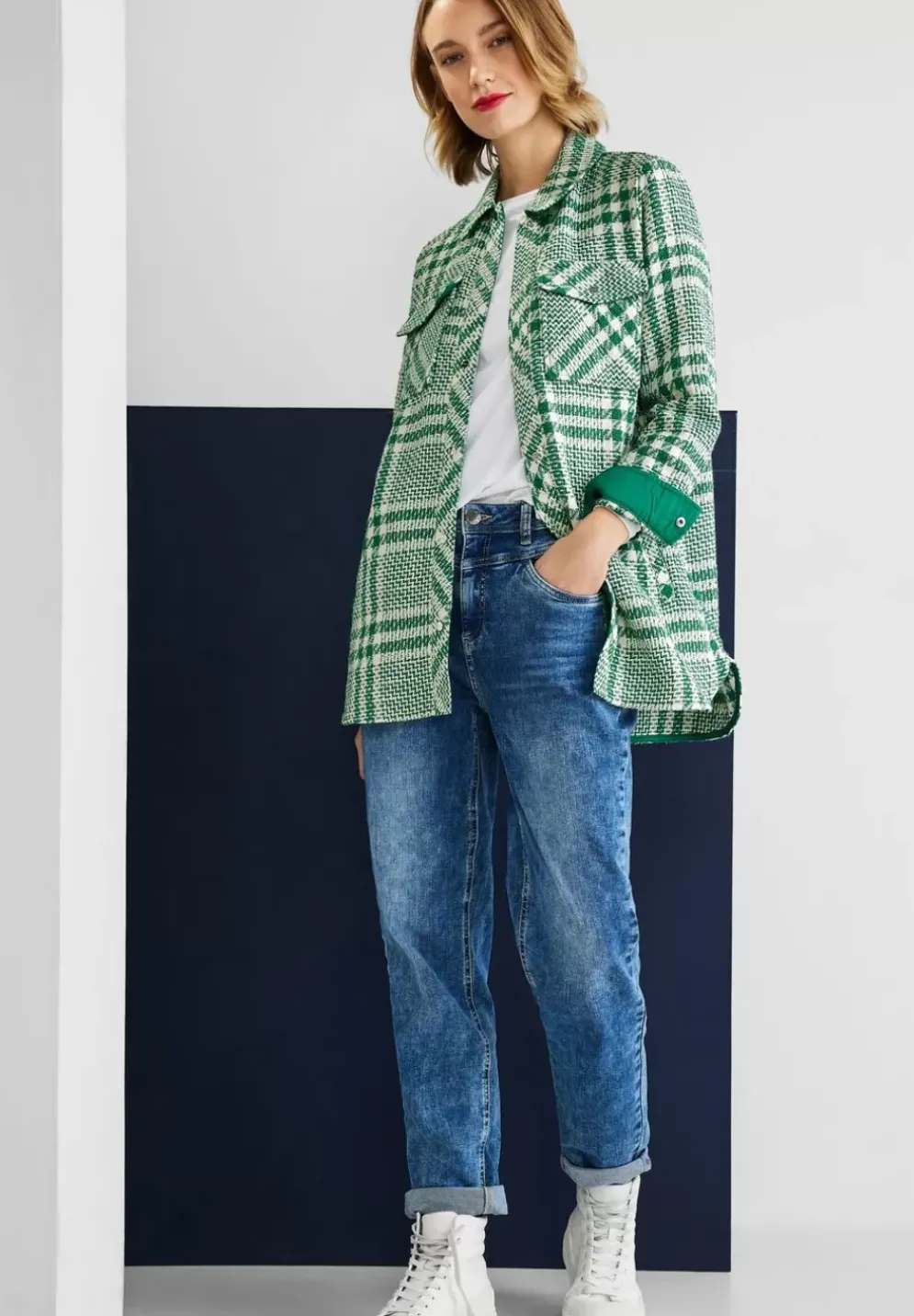 Overshirt Mit Karomuster
