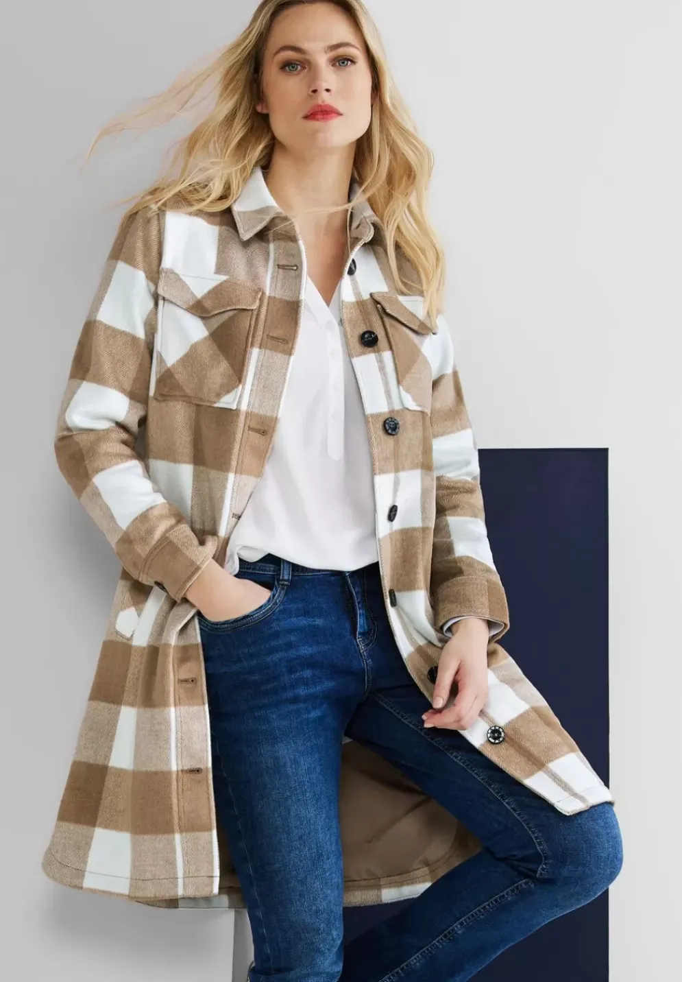 Overshirt Mit Karomuster