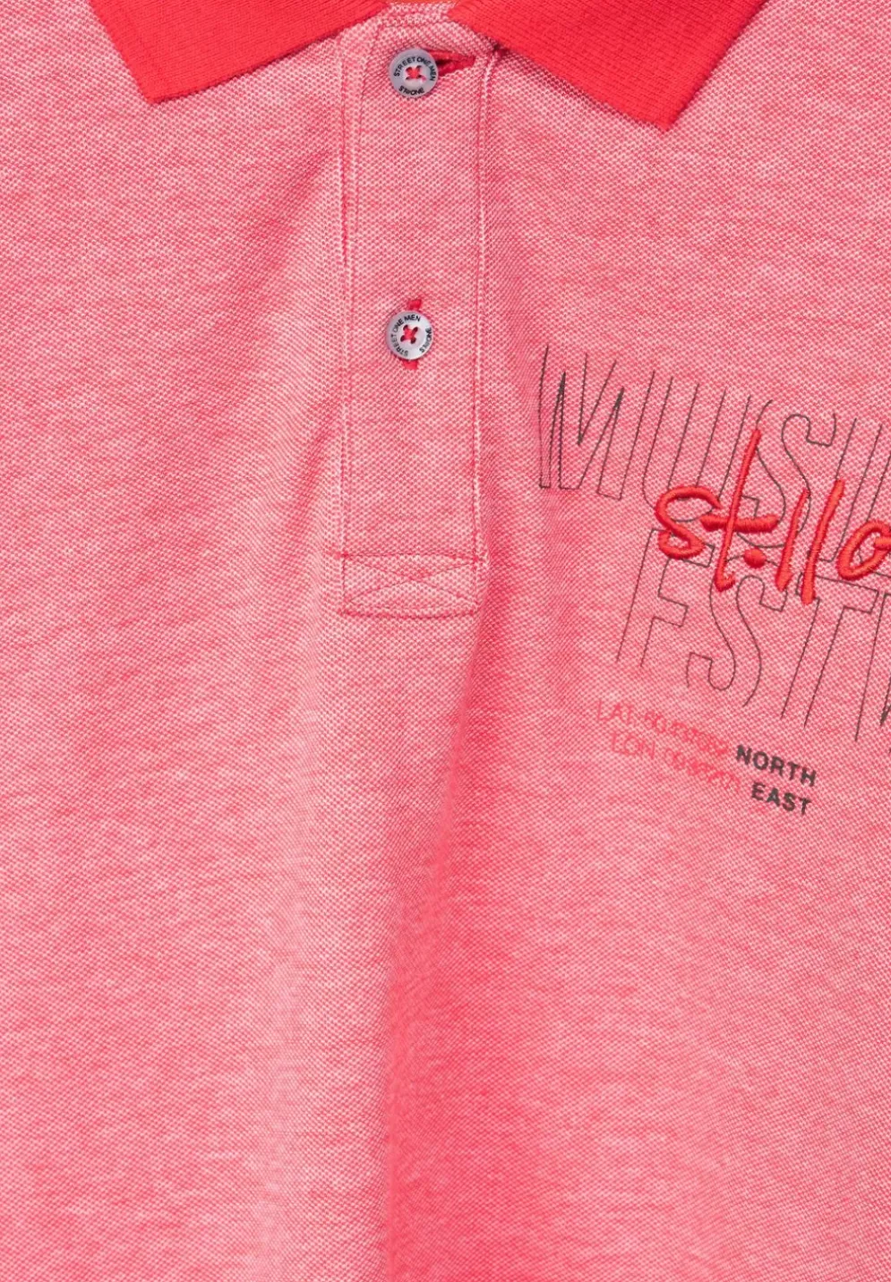 Oxford Polo Mit Brustprint