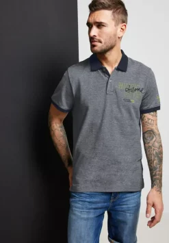 Oxford Polo Mit Brustprint