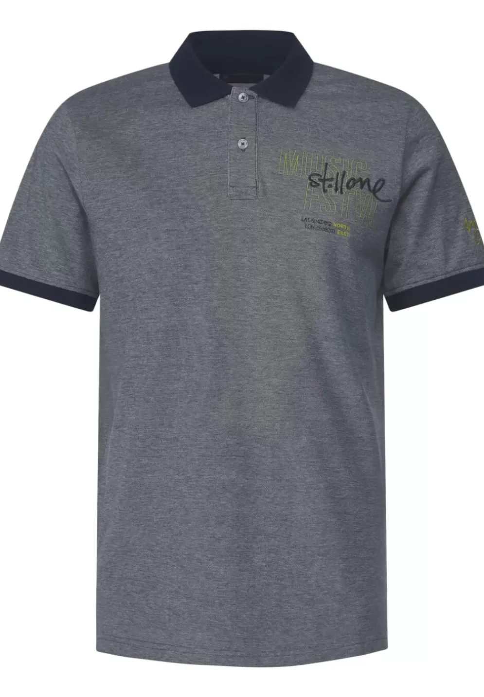 Oxford Polo Mit Brustprint