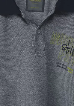 Oxford Polo Mit Brustprint