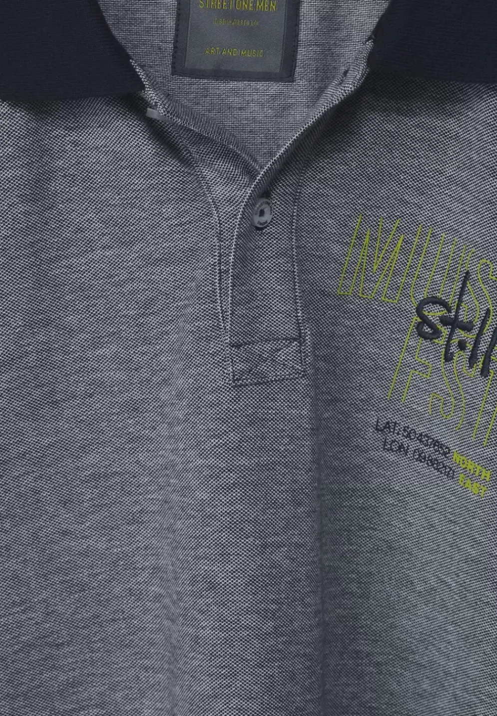 Oxford Polo Mit Brustprint