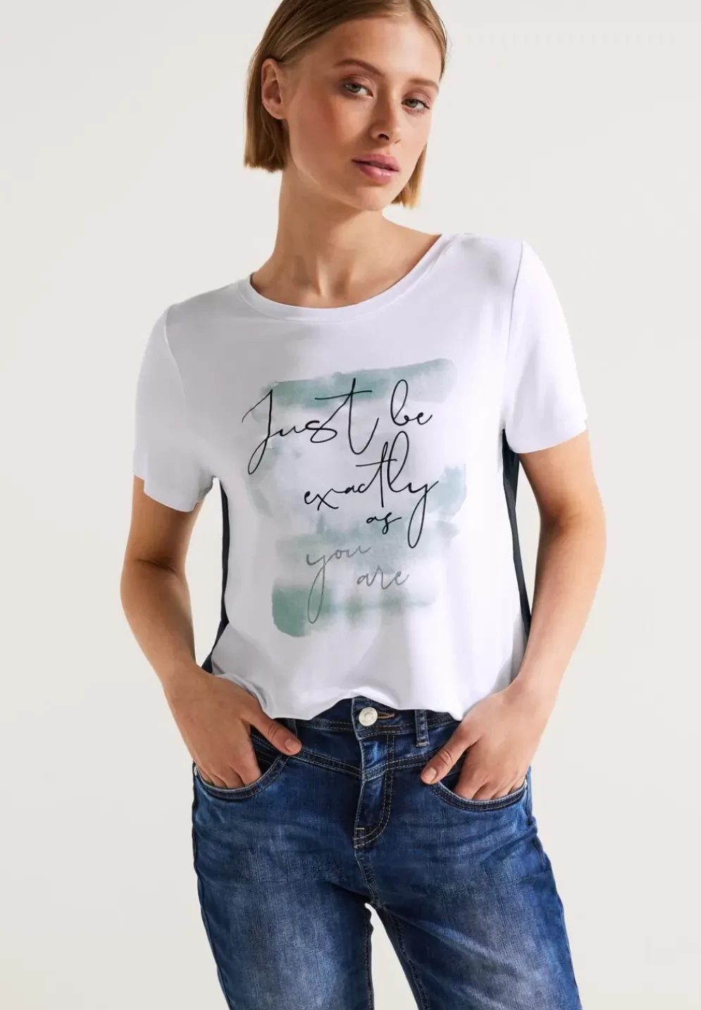 Partprint Chiffon Shirt