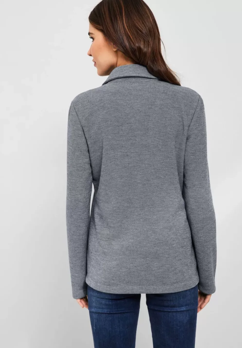 Pique Blazer Mit Ziernahten